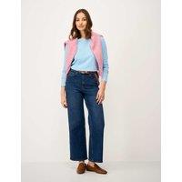 Crew Clothing Pure Brushed Cotton Top Light Blue