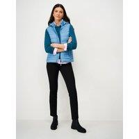 Crew Clothing Lightweight Padded Quilted Hooded Gilet Blue
