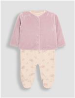 2 Piece Cotton Rich Floral Outfit (7lbs-12 Mths)