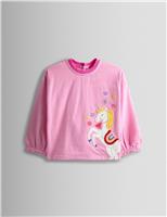 Pure Cotton Striped Unicorn Top