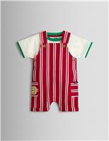 JoJo Maman Bb 2 Piece Striped Outfit (0-24 Mths) Bright Red