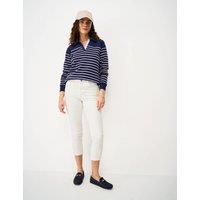 Crew Clothing Mid Rise Slim Fit Cropped Jeans White