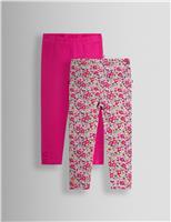 2 Pack Cotton Rich Floral Leggings (6 Mths - 7 Yrs)