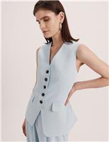 SABA Relaxed Longline Vest Waistcoat Light Green