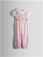 2 Piece Pure Cotton Bunny Dungaree Outfit (0-24 Mths)