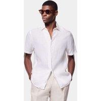 Hawes & Curtis Regular Fit Pure Linen Shirt White