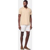 Hawes & Curtis Pure Linen Open Neck Polo Shirt Sand