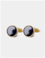 Hawes & Curtis Round Cufflinks Gold