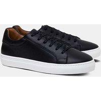 Hawes & Curtis Leather Lace Up Trainers Black