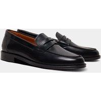 Hawes & Curtis Leather Penny Loafers Black