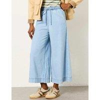 FatFace Wide Leg Ankle Grazer Jeans Blue Denim