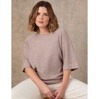 Live Unlimited London Wool Blend Crew Neck Jumper Oatmeal