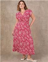 Floral V-Neck Midaxi Tea Dress