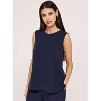 Finery London Round Neck Shell Top Navy