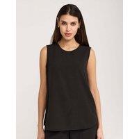 Finery London Round Neck Shell Top Black