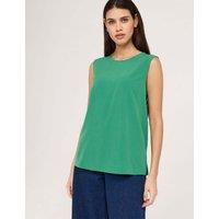 Finery London Round Neck Shell Top Green