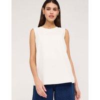 Finery London Round Neck Shell Top Ivory