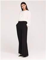 Finery London Twill Wide Leg Trouser Navy