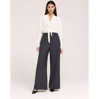 Finery London Twill Wide Leg Trouser Charcoal