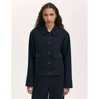 Finery London Canvas Collared Utility Jacket Navy