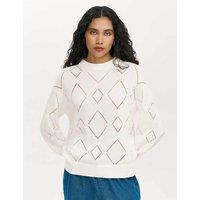Finery London Pure Cotton Pointelle Jumper Ivory