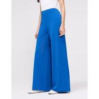 Finery London Elasticated Waist Wide Leg Trousers Cobalt