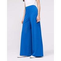 Finery London Elasticated Waist Wide Leg Trousers Cobalt