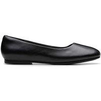 Clarks Leather Slip On Flat Ballet Pumps Black