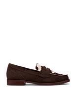 Clarks Suede Animal Print Slip On Loafers Multi