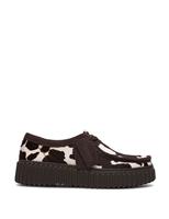 Clarks Leather Animal Print Platform Shoes Multi
