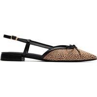 Clarks Leather Animal Print Slingback Sandals Multi