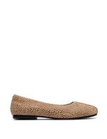 Leather Animal Print Flat Slip On Shoes