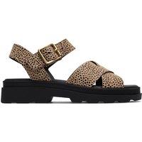 Clarks Leather Ankle Strap Platform Sandals Multi