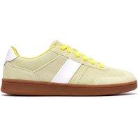 Clarks Suede Cup Sole Trainers Light Green