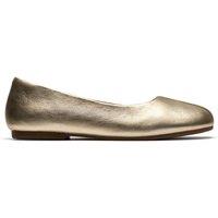 Clarks Leather Metallic Slip On Ballet Pumps Gold
