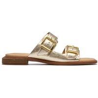 Clarks Leather Sandals Gold