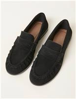 Suede Slip On Flat Loafers