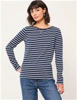 FatFace 2 Pack Pure Cotton Striped Tops Ivory Mix