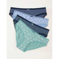 FatFace 4 Pack Cotton Rich Floral Bikini Knickers Multi