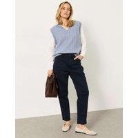 FatFace Cotton Rich Tapered Ankle Grazer Chinos Navy