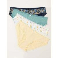 FatFace 4 Pack Cotton Rich Lemon Bikini Knickers Multi
