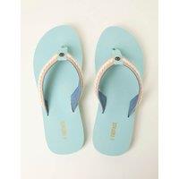 FatFace Flat Flip Flops Green Mix