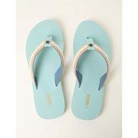 FatFace Flat Flip Flops Green Mix