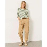 FatFace Cotton Rich Tapered Ankle Grazer Chinos Stone