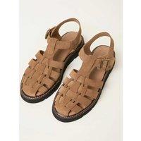 FatFace Suede Fisherman Flatform Sandals Tan