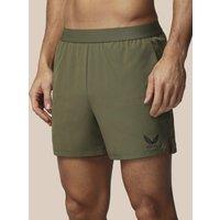 Castore Water Resistant Zip Pocket Sports Shorts Dark Khaki