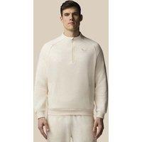 Castore Cotton Rich Fleece Half Zip Sports T-Shirt Oatmeal