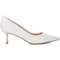 Dune London Leather Stiletto Heel Pointed Court Shoes White