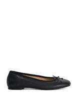 Dune London Leather Ballet Pumps Black