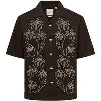 ONLY & SONS Relaxed Fit Pure Cotton Embroidered Shirt Brown